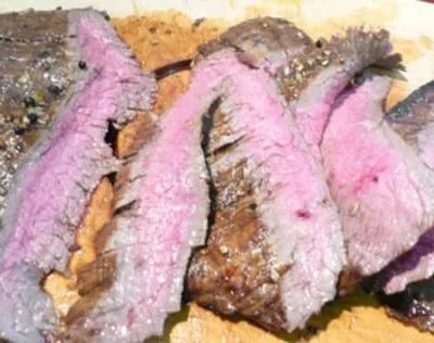 Flank Steak With Coffee- Peppercorn