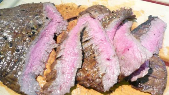 Flank Steak With Coffee- Peppercorn