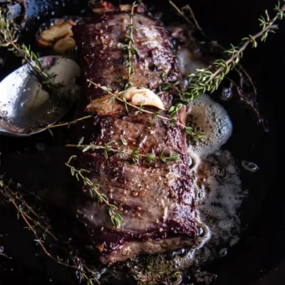 Flank Steak With Garlic Butter