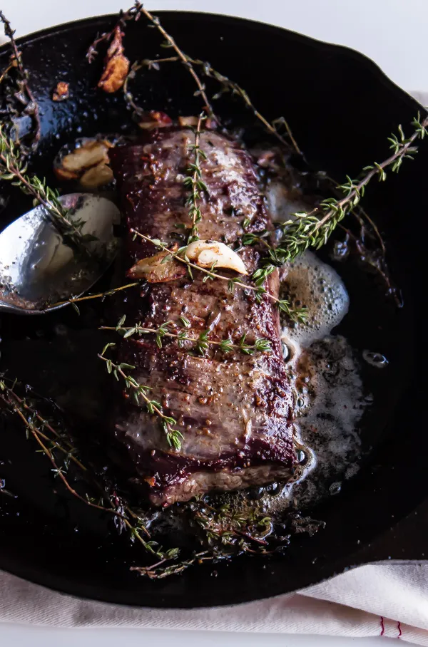 Flank Steak With Garlic Butter