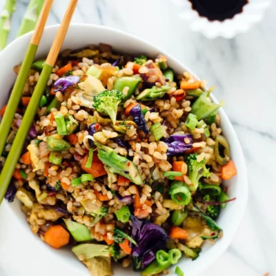 Fresh And Easy Spinach Fried Brown Rice