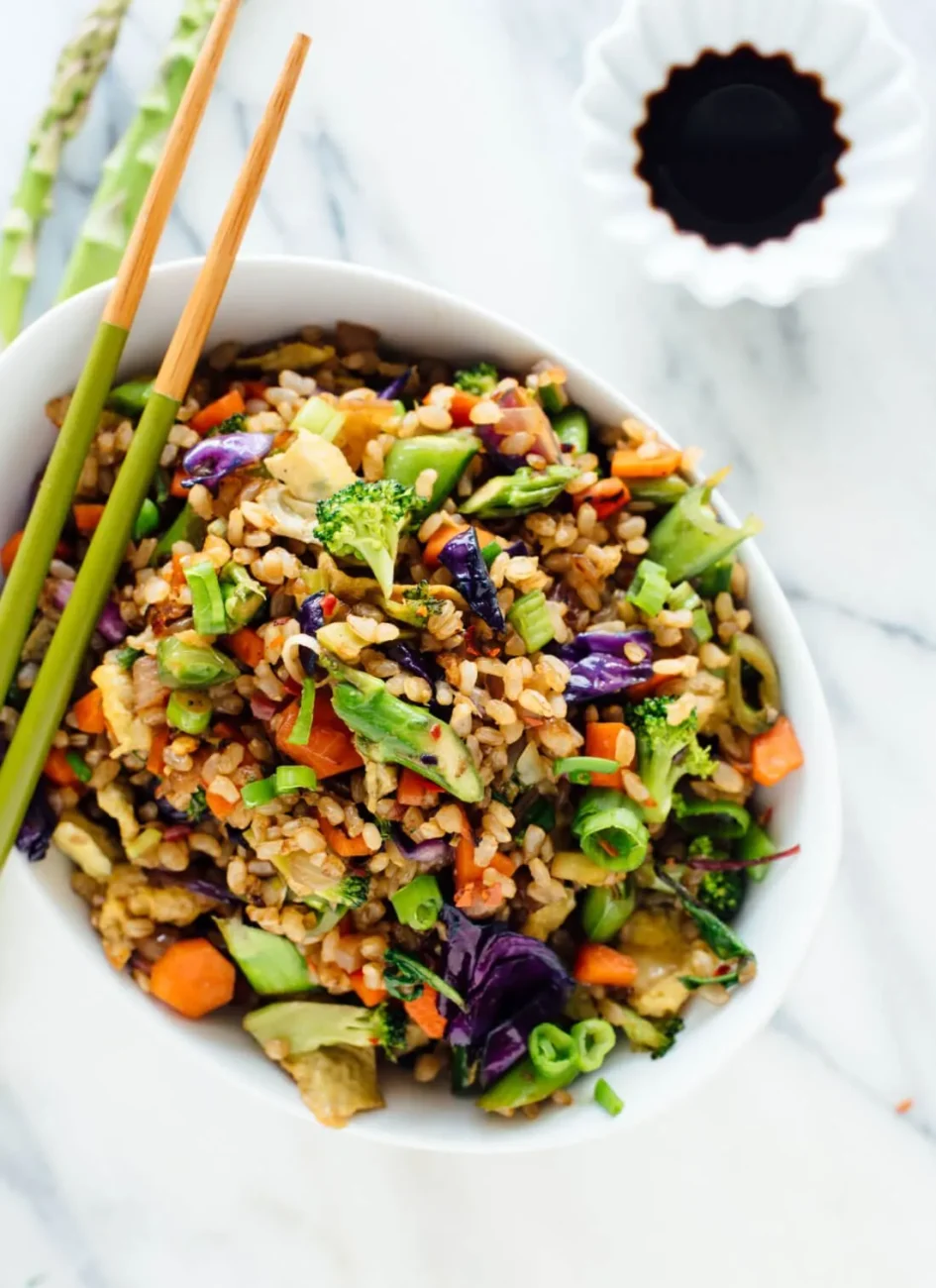 Fresh And Easy Spinach Fried Brown Rice