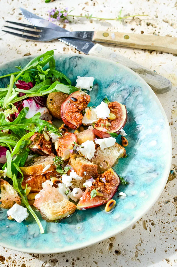 Fresh Fig And Feta Salad With Toasted Walnuts