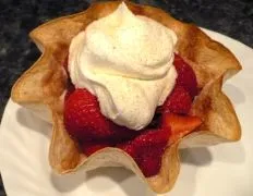 Fresh Fruit In Baked Tortilla Shell