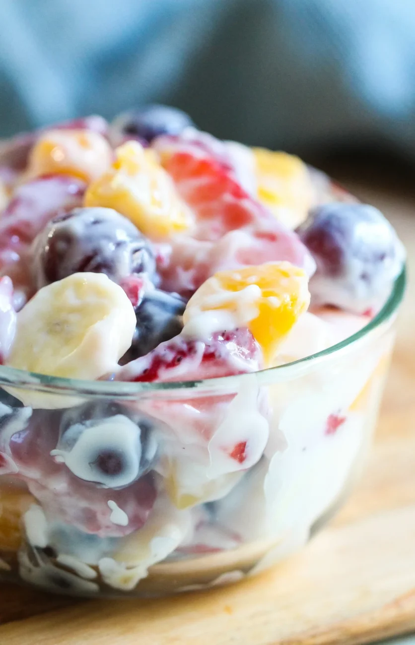 Fresh Fruit Salad With Honey Vanilla Yogurt