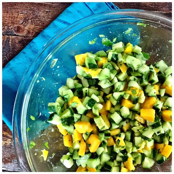 Fresh & Healthy Mango And Cucumber Salsa