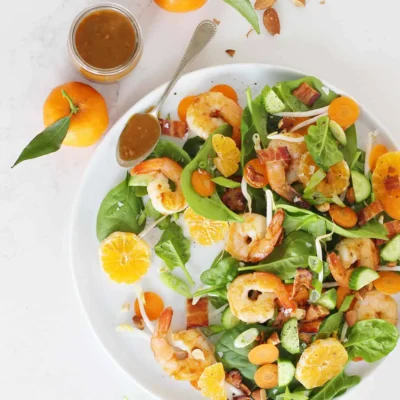Fresh Pea Salad With Shrimp And Almond Slices