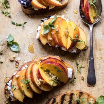 Fresh Peaches With Goat Cheese