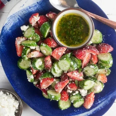 Fresh Strawberry And Crumbled Feta Salad Recipe