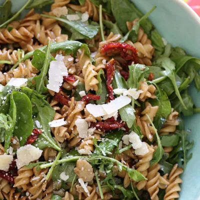 Fresh Summer Pasta Salad With Tender Baby Greens