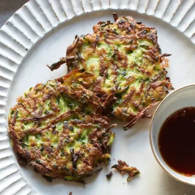 Fresh Summer Squash And Chive Pancakes Recipe