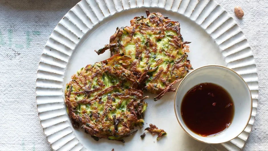 Fresh Summer Squash and Chive Pancakes Recipe