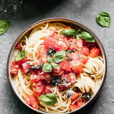 Fresh Tomato And Basil Chicken Over