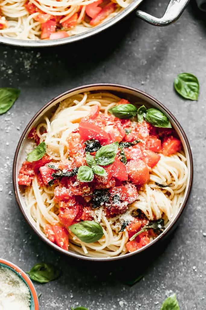 Fresh Tomato And Basil Chicken Over