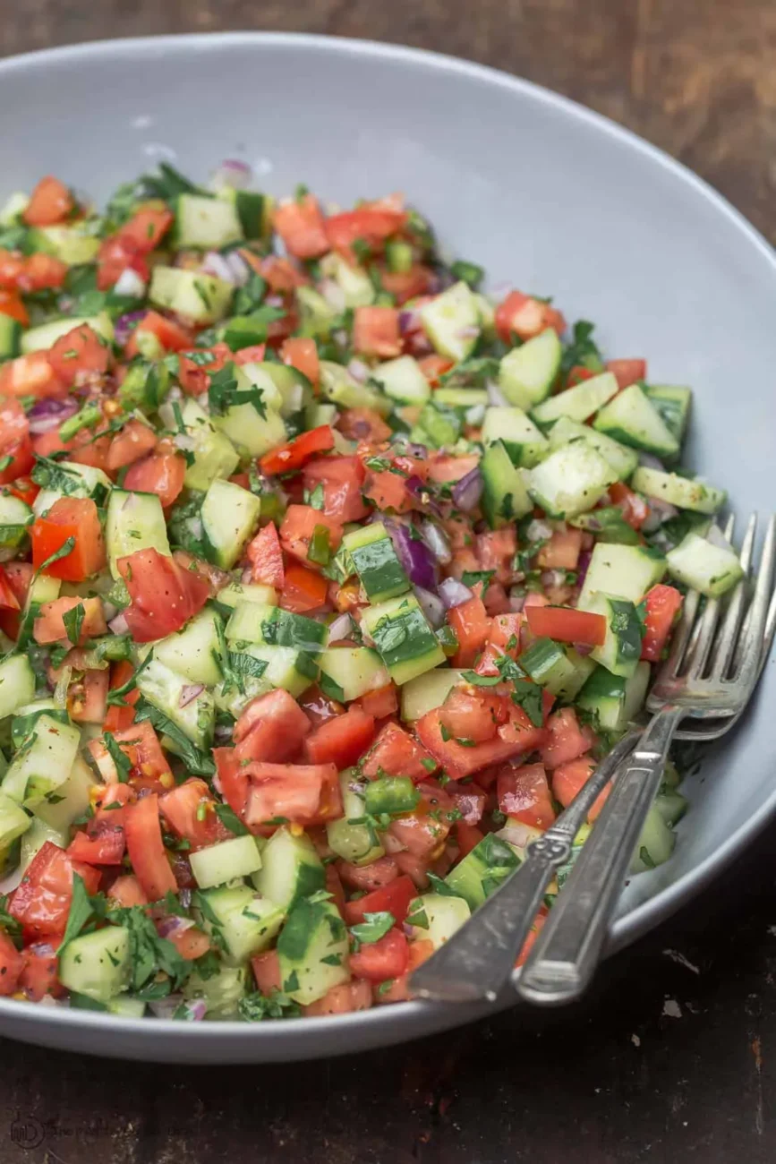 Fresh Tomato and Mint Shirazi Salad Recipe