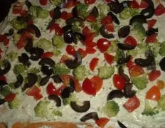 Fresh Vegetable Pizza Appetizer