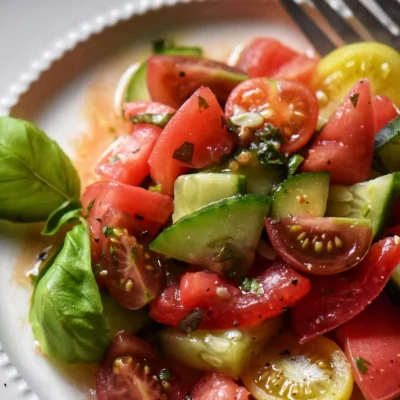 Fresh Winter Tomato And Cucumber Crunch Salad Recipe