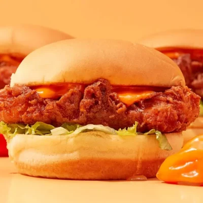 Fried Chicken Sandwich With Hot Honey