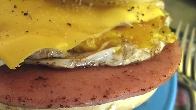 Fried Egg And Bologna Sandwich