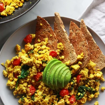 Fried Eggs With Tomatoes And Tofu