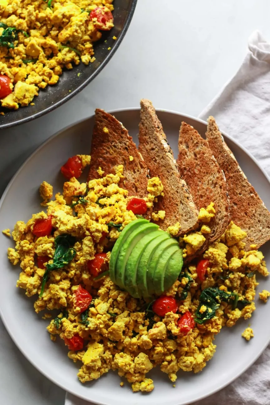 Fried Eggs With Tomatoes And Tofu