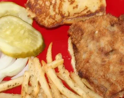 Fried Pork Tenderloin Sandwich A