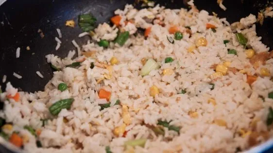 Fried Rice With Bacon Oriental Style