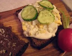 Fried Rye Bread With Egg