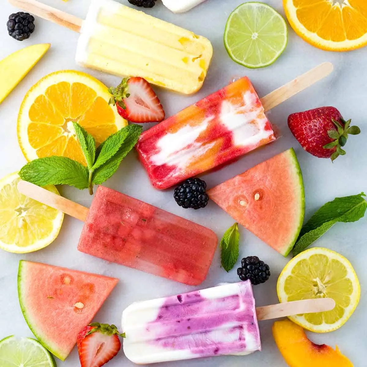 Frozen Fruit Nectar Popsicles