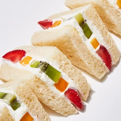 Fruit And Whipped Cream Sandwich