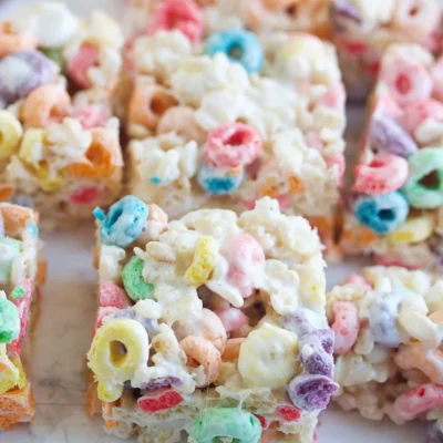 Fruit Loop Rice Krispies Treats