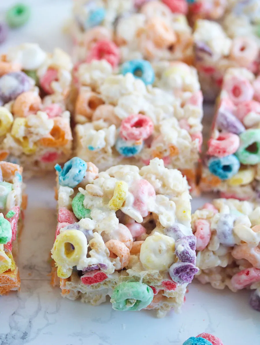 Fruit Loop Rice Krispies Treats