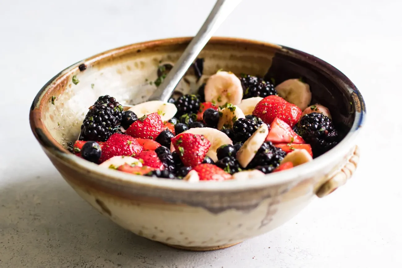 Fruit Salad With Citrus Mint Dressing