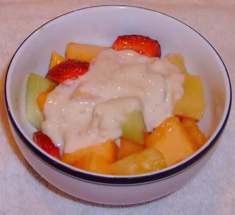 Fruit Salad With Creamy Banana Dressing