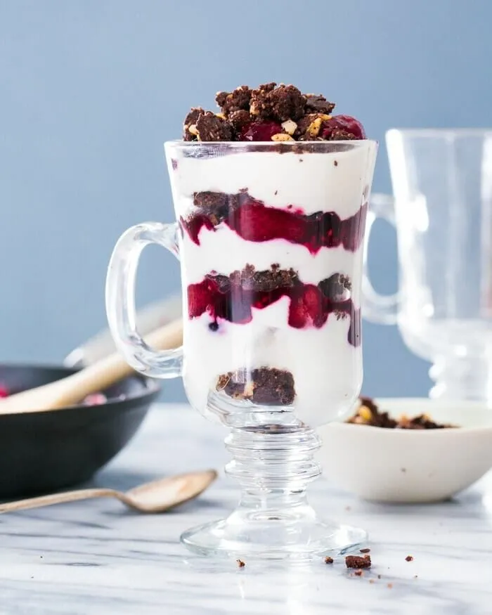 Fruit Yogurt Compote Or Parfait