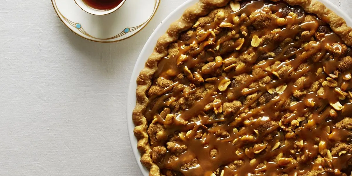 Fudge Pie With Peanut Butter Sauce For