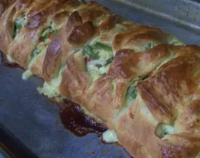 Garden Vegetable Omelette Braid