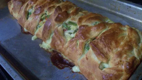 Garden Vegetable Omelette Braid