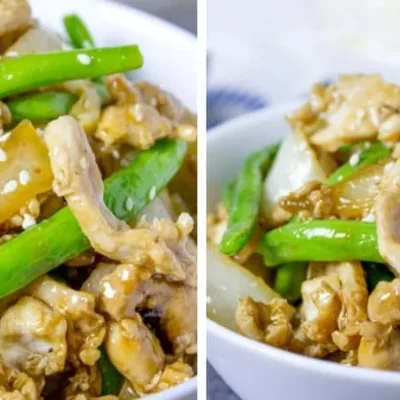 Garlic Chicken Breast With String Beans