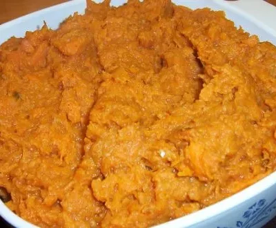 Garlic Coconut Mashed Yams - Sweet Potatoes