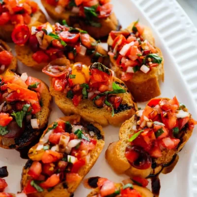 Garlic Herb Bruschetta With Loads Of Veggies