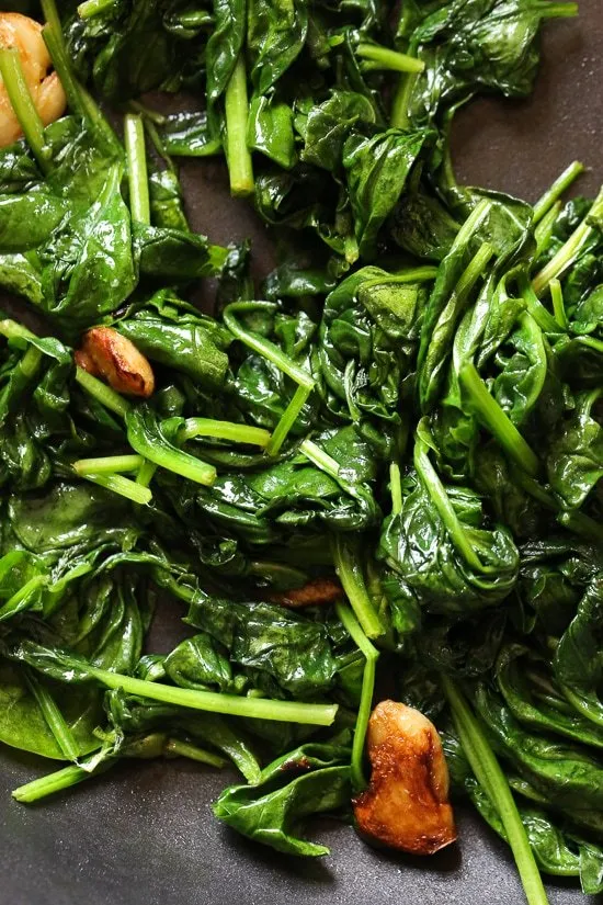 Garlic-Infused Sauted Baby Spinach Recipe