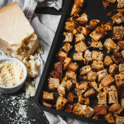 Garlic Parmesan Croutons