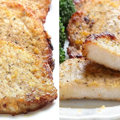 Garlic &Amp; Parmesan Crusted Pork