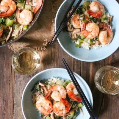 Garlicky Shrimp Stir-Fry With Shiitakes And Bok Choy