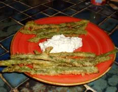 German Fried Asparagus With Herb Cream