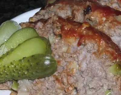 Gerrys Meatloaf With Dill Pickle Sauce