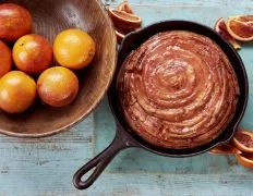 Giant Cinnamon Roll With Blood Orange Glaze