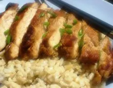 Ginger Chive Rice Topped with Succulent Teriyaki Chicken