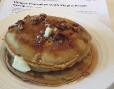 Ginger Pancakes With Maple Pecan Syrup